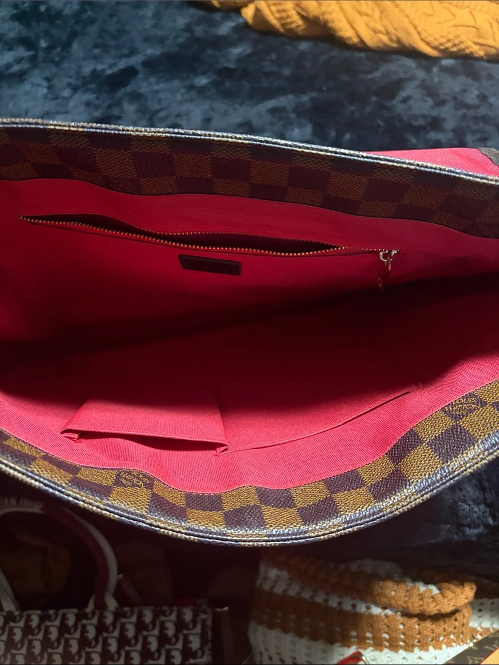 Classic Brown Check Messenger Bag - Designer Plaid Shoulder Bag
